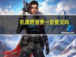 机建燃油费一定要交吗