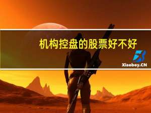 机构控盘的股票好不好