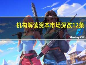 机构解读资本市场深改12条：中介机构差异化监管 券业强化“头部效应”