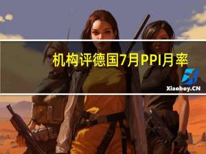 机构评德国7月PPI月率：下降是由能源驱动的