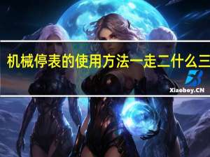 机械停表的使用方法一走二什么三什么（533绝毛液使用方法是什么）