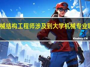 机械结构工程师涉及到大学机械专业哪些学科