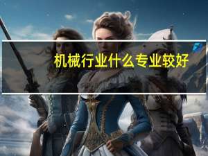 机械行业什么专业较好
