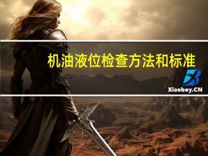机油液位检查方法和标准