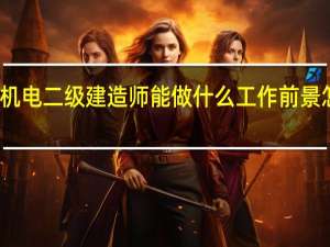 机电二级建造师能做什么工作 前景怎么样