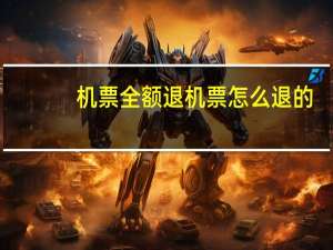 机票全额退机票怎么退的