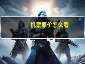 机票原价怎么看