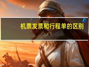 机票发票和行程单的区别