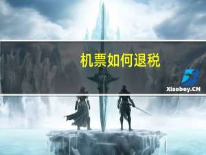 机票如何退税