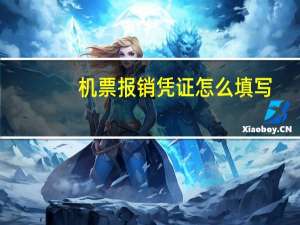 机票报销凭证怎么填写