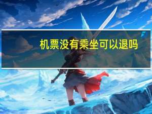 机票没有乘坐可以退吗