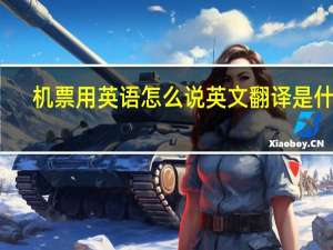 机票用英语怎么说英文翻译是什么