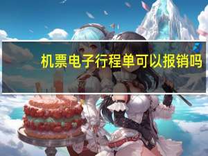 机票电子行程单可以报销吗