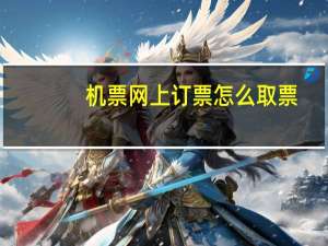 机票网上订票怎么取票