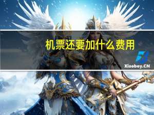 机票还要加什么费用