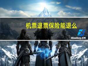 机票退票保险能退么