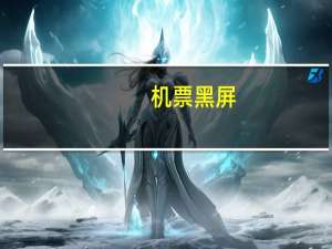 机票黑屏