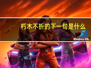 朽木不折的下一句是什么