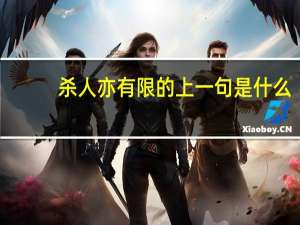 杀人亦有限的上一句是什么