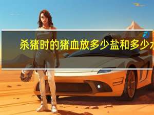 杀猪时的猪血放多少盐和多少水