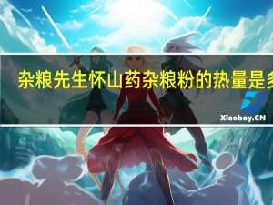 杂粮先生 怀山药杂粮粉的热量是多少