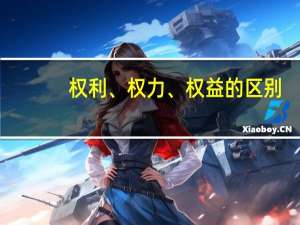权利、权力、权益的区别