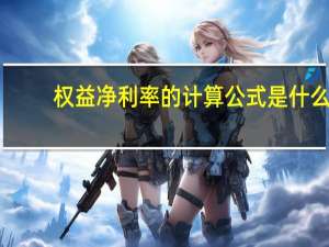 权益净利率的计算公式是什么