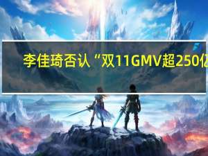 李佳琦否认“双11GMV超250亿”：从未公布过 无稽之谈