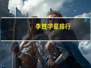 李姓字辈排行
