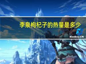 李泉 枸杞子的热量是多少