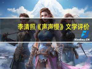 李清照《声声慢》文学评价