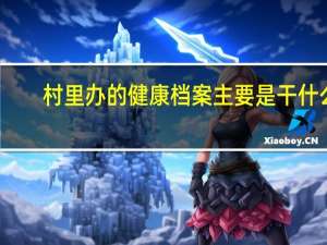 村里办的健康档案主要是干什么