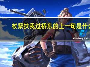 杖藜扶我过桥东的上一句是什么