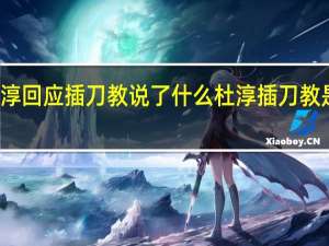 杜淳回应插刀教说了什么杜淳插刀教是怎样的