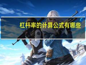 杠杆率的计算公式有哪些