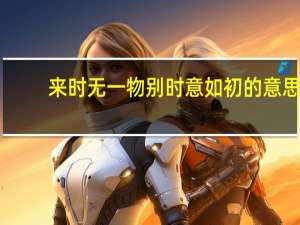 来时无一物别时意如初的意思
