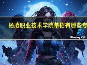 杨凌职业技术学院单招有哪些专业