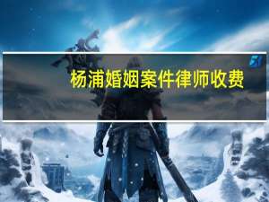 杨浦婚姻案件律师收费