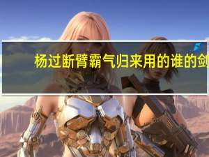 杨过断臂霸气归来用的谁的剑