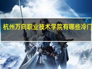 杭州万向职业技术学院有哪些冷门专业