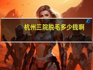 杭州三院脱毛多少钱啊？杭州脱毛哪家医院比较好