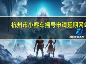 杭州市小客车摇号申请延期网站（杭州市小客车摇号申请）