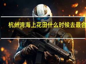 杭州湾海上花田什么时候去最合适,海上花田景区门票优惠多少