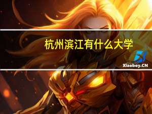 杭州滨江有什么大学