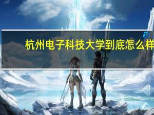 杭州电子科技大学到底怎么样