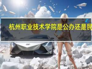 杭州职业技术学院是公办还是民办