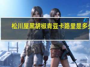 松川屋 黑胡椒青豆卡路里是多少