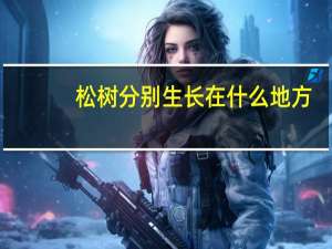 松树分别生长在什么地方