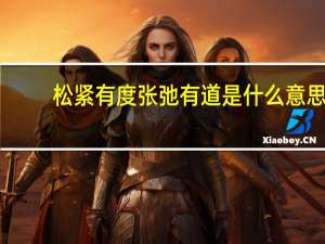 松紧有度张弛有道是什么意思