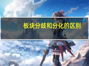 板块分歧和分化的区别
